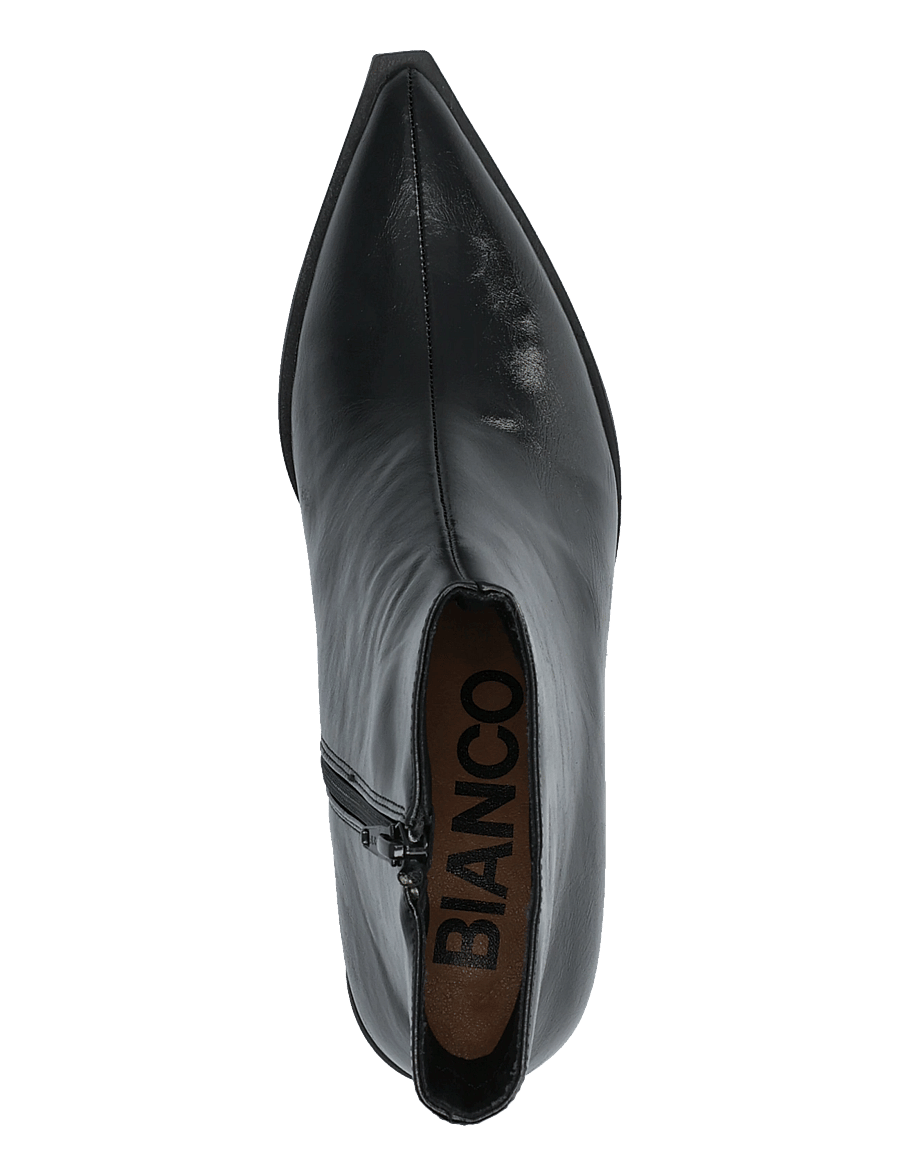 Bianco - BIALEONORA Short Zip Boot Faux Leather - støvletter - black pratia - 3