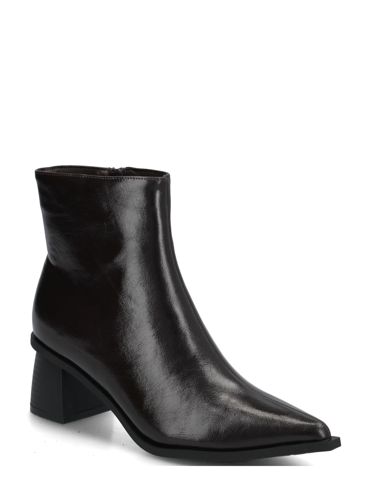 Bianco BIALEONORA Short Zip Boot Faux Leather - Bianco - BROWN PRATIA / brown