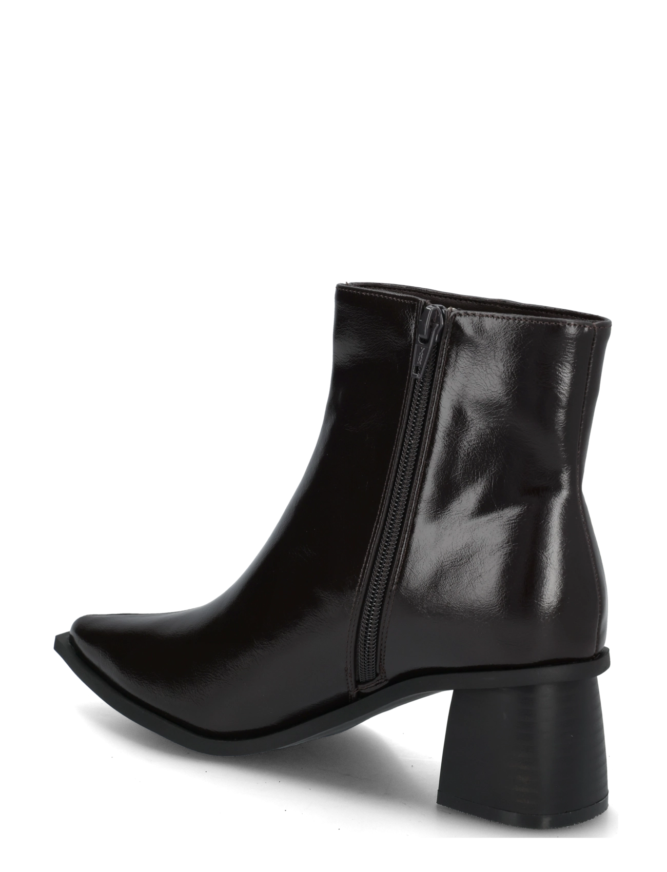 Bianco - BIALEONORA Short Zip Boot Faux Leather - støvletter - brown pratia - 1