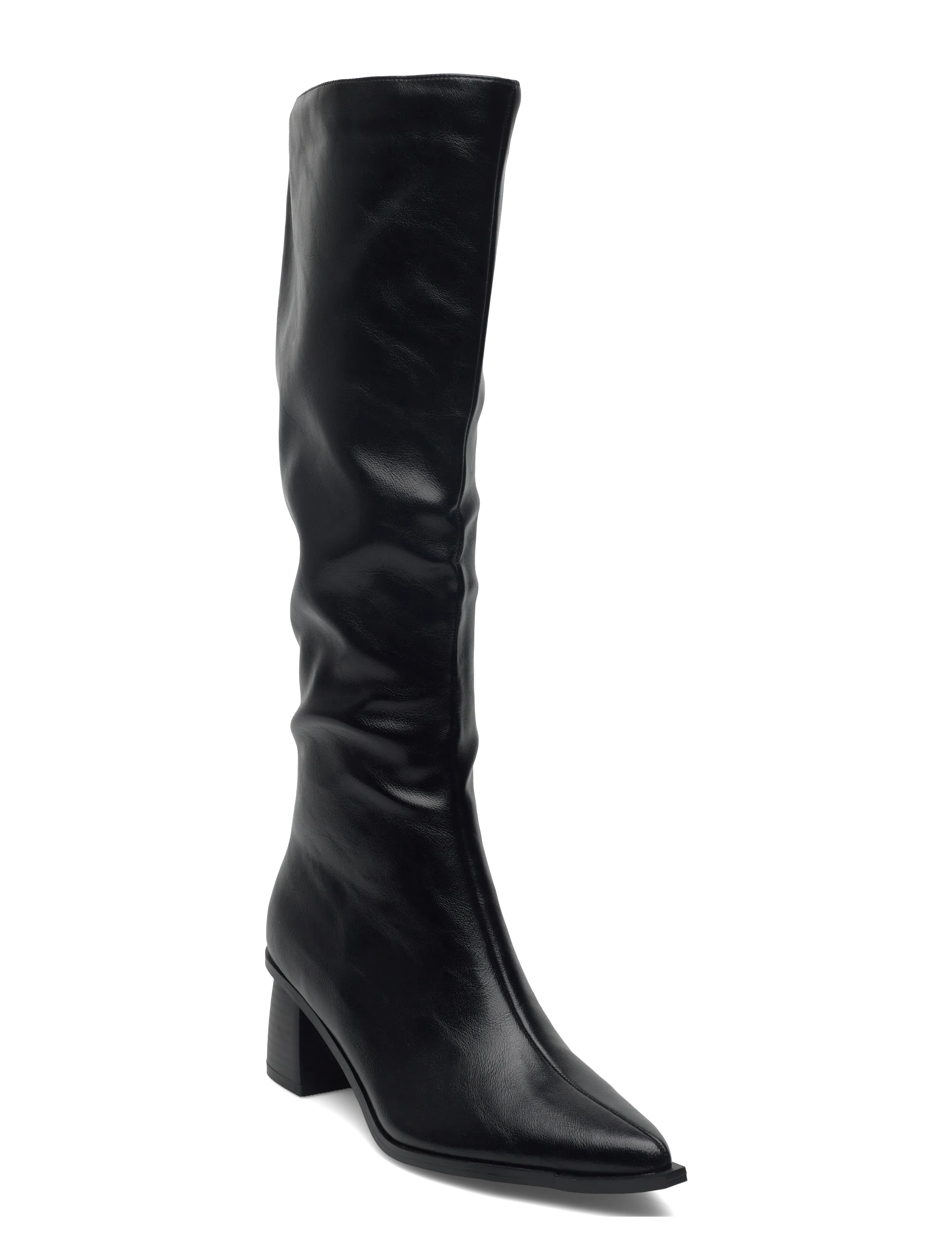 BIALEONORA Tall Zip Boot Faux Leather - BLACK