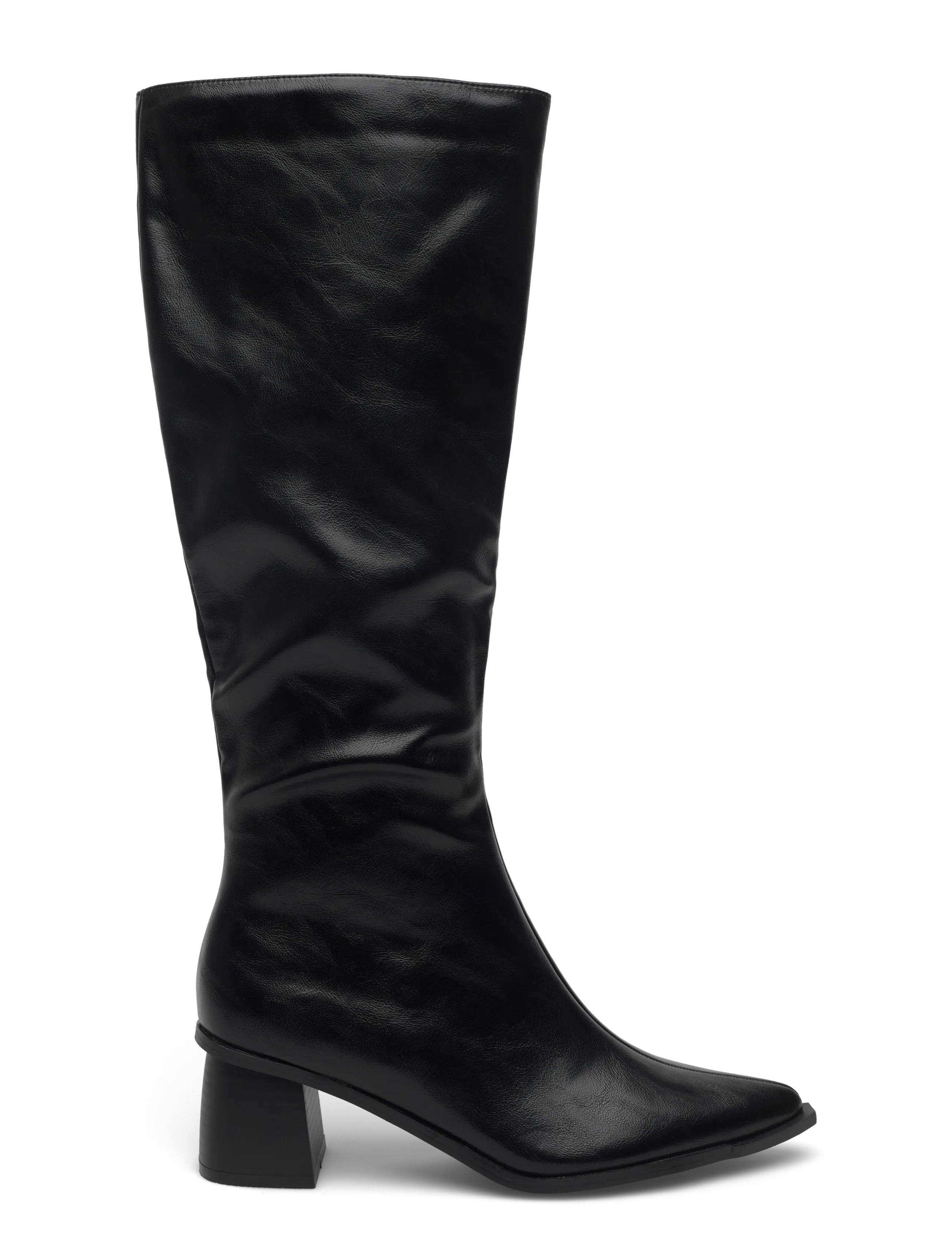 Bianco - BIALEONORA Tall Zip Boot Faux Leather - kozaki do kolan - black - 2