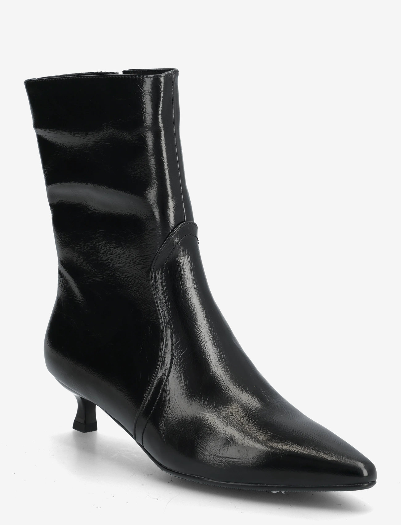 Bianco - BIAJESSICA Zip Boot Faux Leather - heeled ankle boots - black - 0
