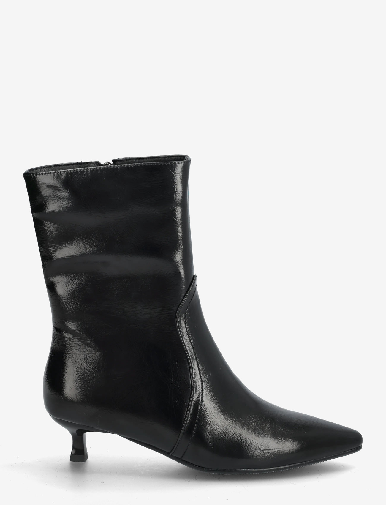 Bianco - BIAJESSICA Zip Boot Faux Leather - heeled ankle boots - black - 1