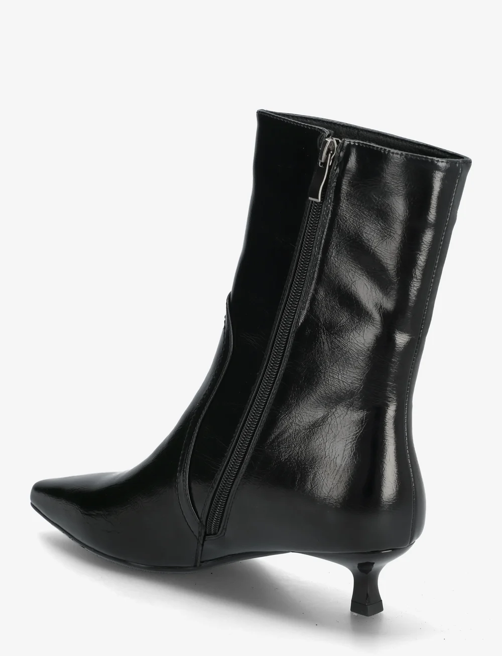 Bianco - BIAJESSICA Zip Boot Faux Leather - støvletter - black - 2
