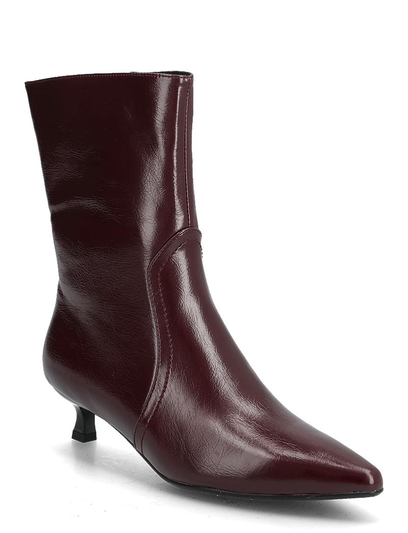 Bianco - BIAJESSICA Zip Boot Faux Leather - stiefeletten mit absatz - burgundy - 1