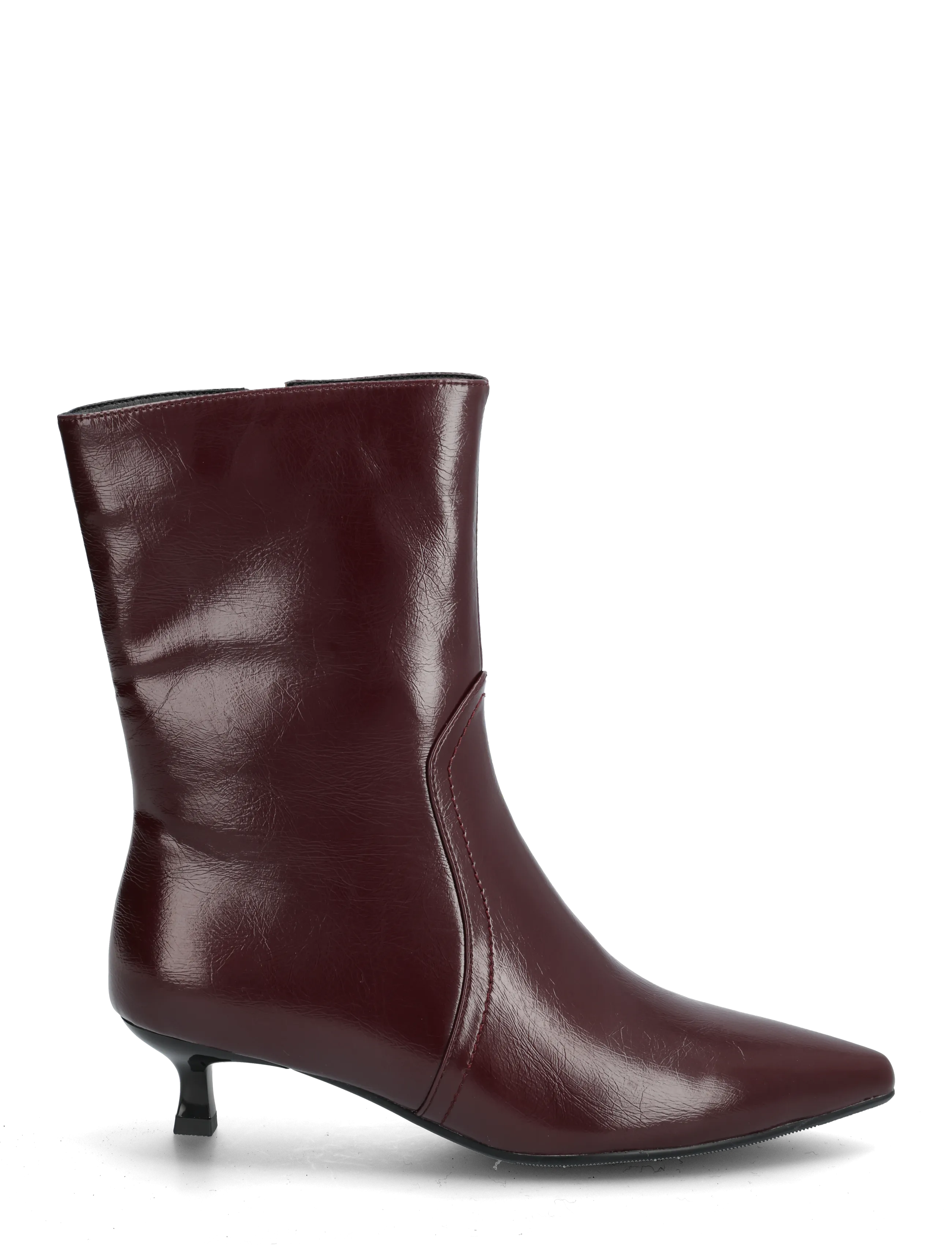 Bianco - BIAJESSICA Zip Boot Faux Leather - stiefeletten mit absatz - burgundy - 2