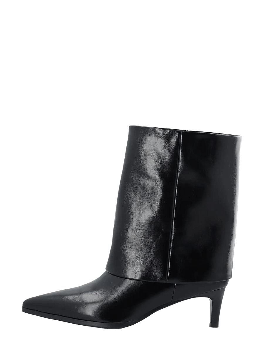 Bianco - BIAABBIE Mid Fold Over Boot Faux Leather - stövletter - black pratia - 1