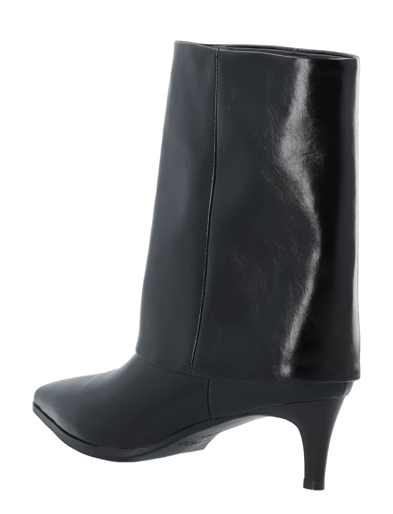 Bianco - BIAABBIE Mid Fold Over Boot Faux Leather - stövletter - black pratia - 2