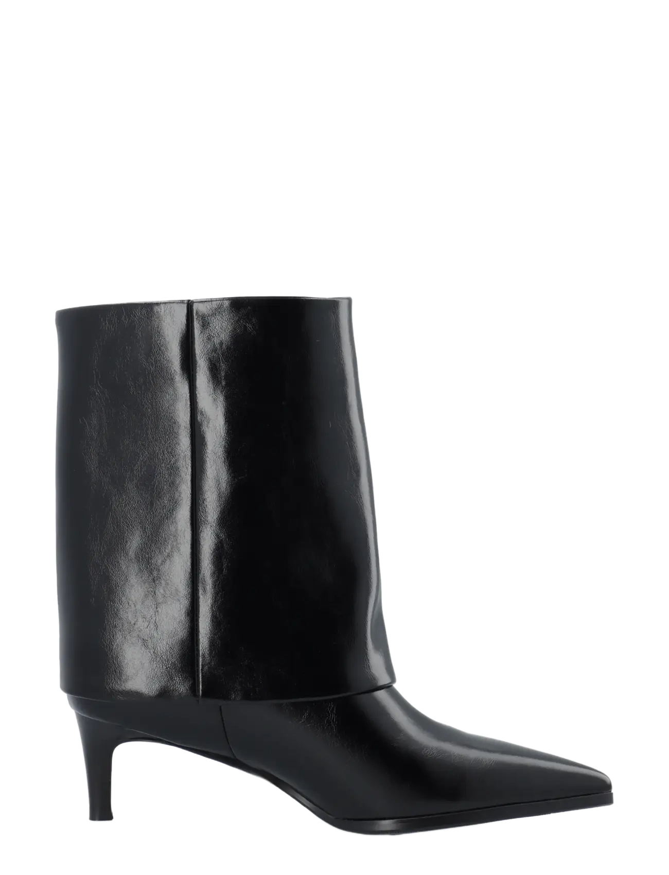 Bianco - BIAABBIE Mid Fold Over Boot Faux Leather - stövletter - black pratia - 3