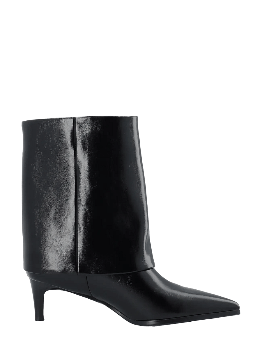 Bianco - BIAABBIE Mid Fold Over Boot Faux Leather - stövletter - black pratia - 3