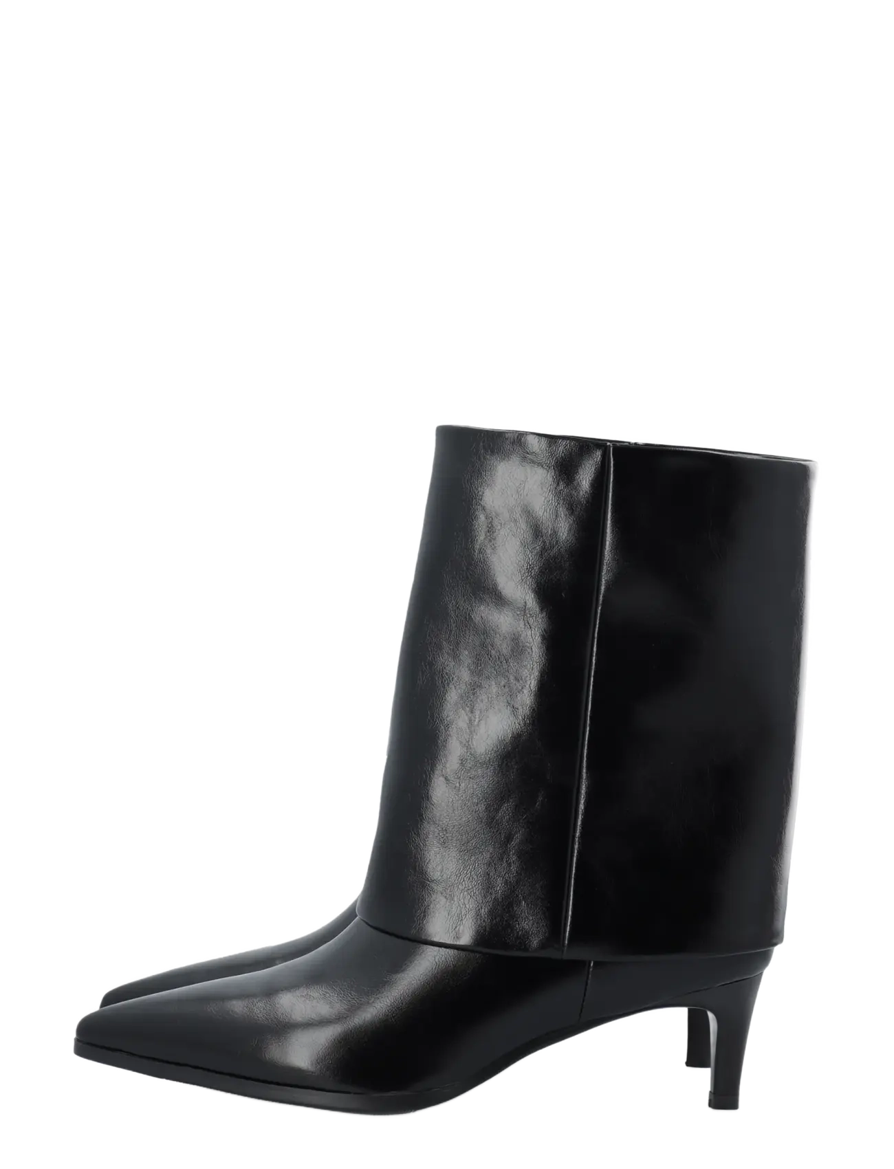 Bianco - BIAABBIE Mid Fold Over Boot Faux Leather - stövletter - black pratia - 5
