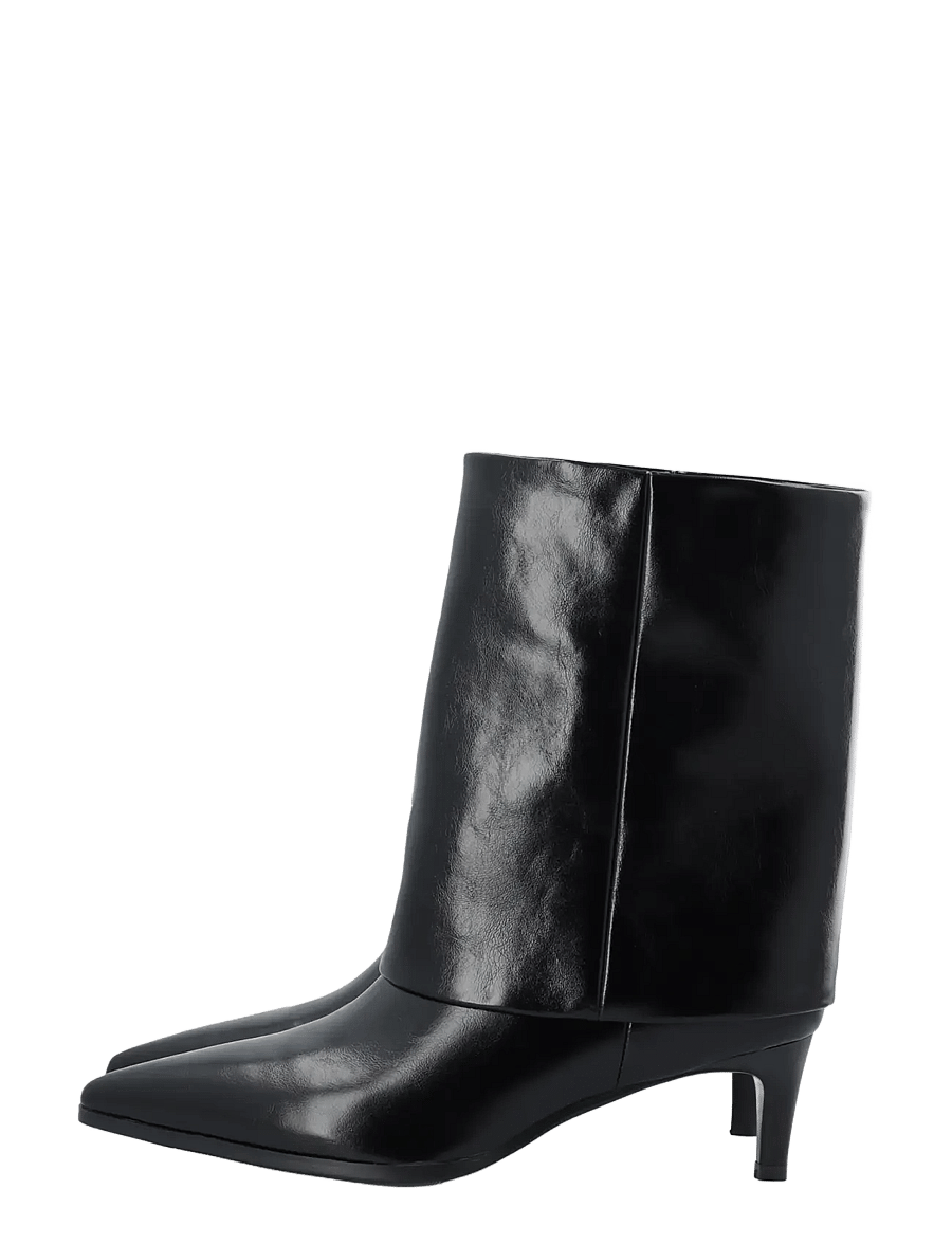 Bianco - BIAABBIE Mid Fold Over Boot Faux Leather - stövletter - black pratia - 5