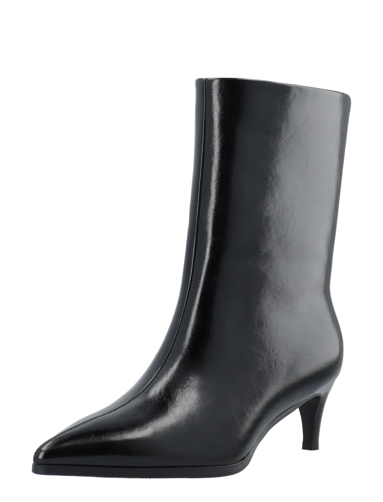 Bianco - BIAABBIE Mid Pull On Boot Faux Leather - heeled ankle boots - black - 0