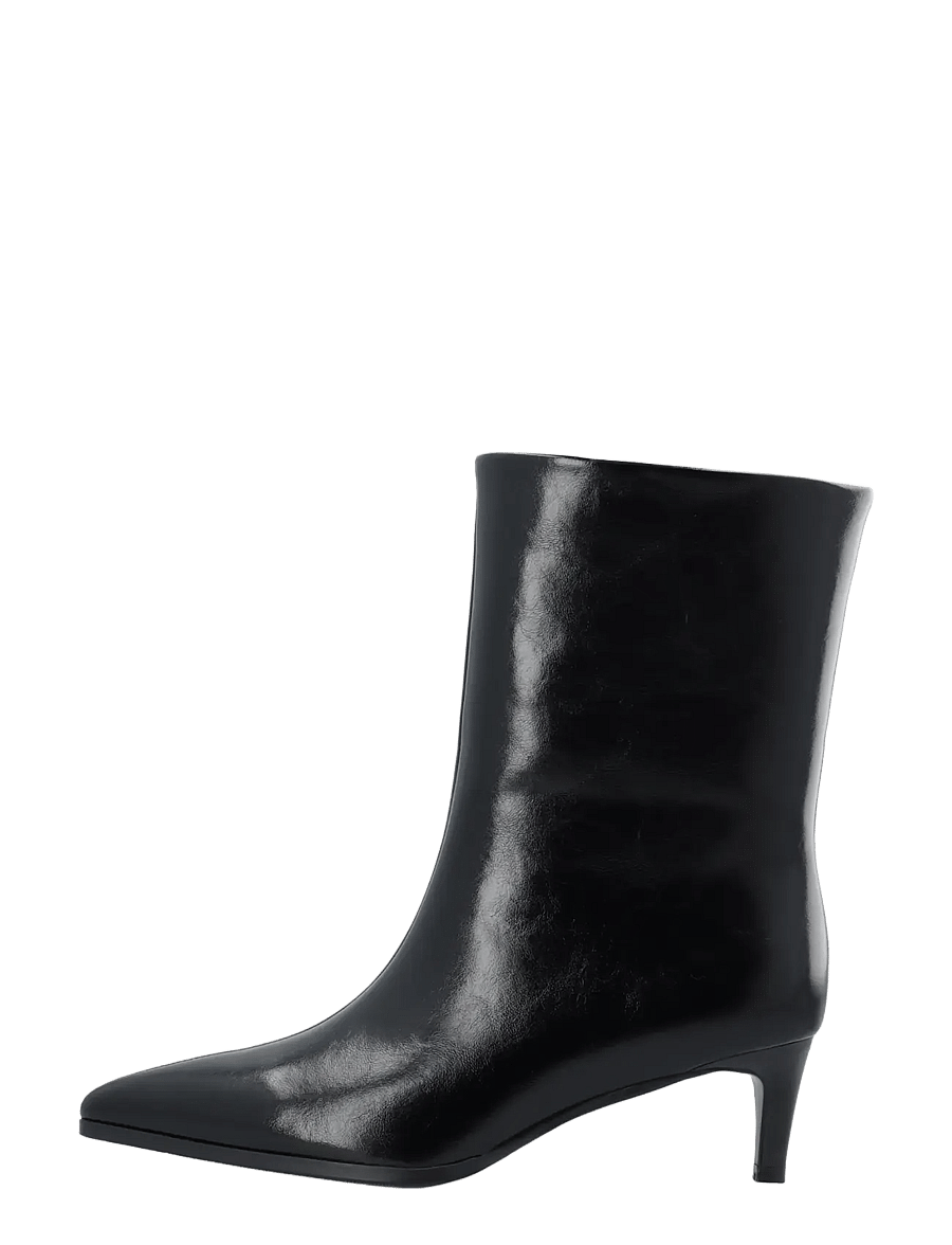 Bianco - BIAABBIE Mid Pull On Boot Faux Leather - heeled ankle boots - black - 1