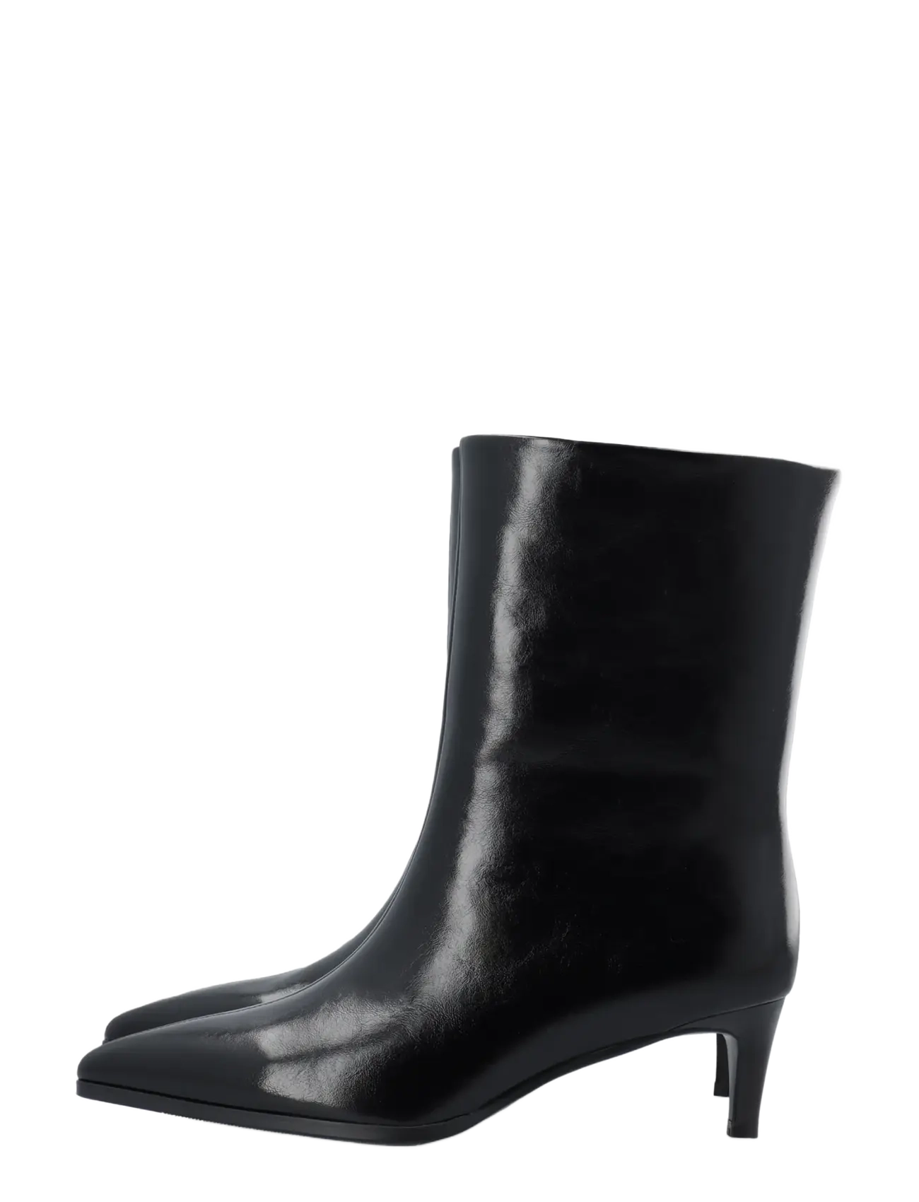 Bianco - BIAABBIE Mid Pull On Boot Faux Leather - heeled ankle boots - black - 5
