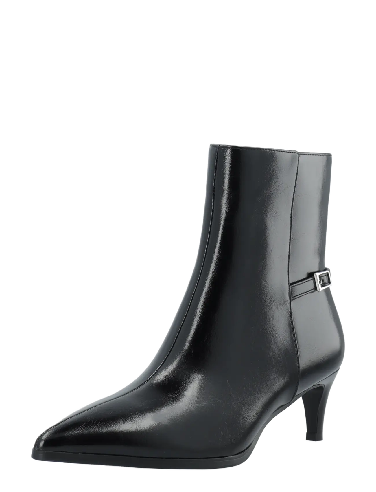 Bianco BIAABBIE Buckle Zip Boot Faux Leather - Everyday Style - BLACK PRATIA / black