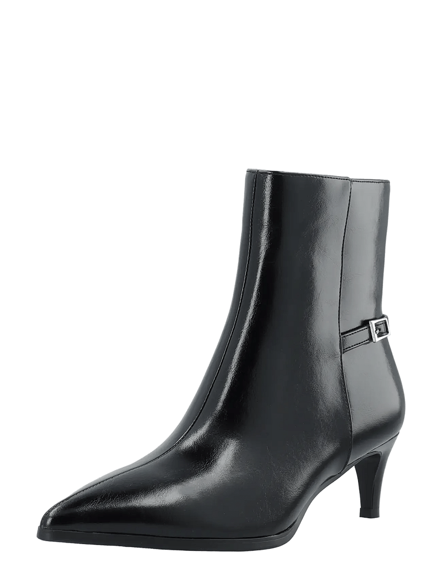 Bianco - BIAABBIE Buckle Zip Boot Faux Leather - heeled ankle boots - black pratia - 0
