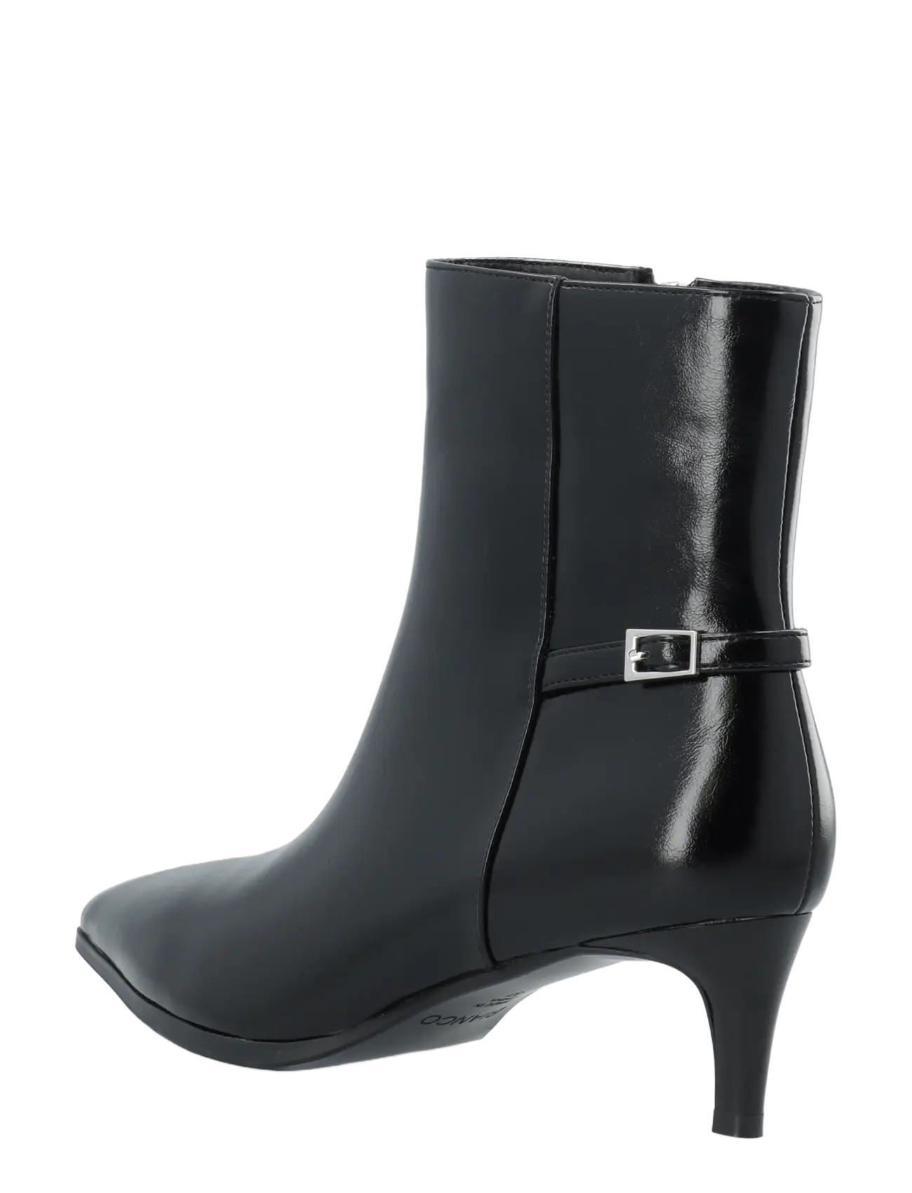 Bianco - BIAABBIE Buckle Zip Boot Faux Leather - heeled ankle boots - black pratia - 2