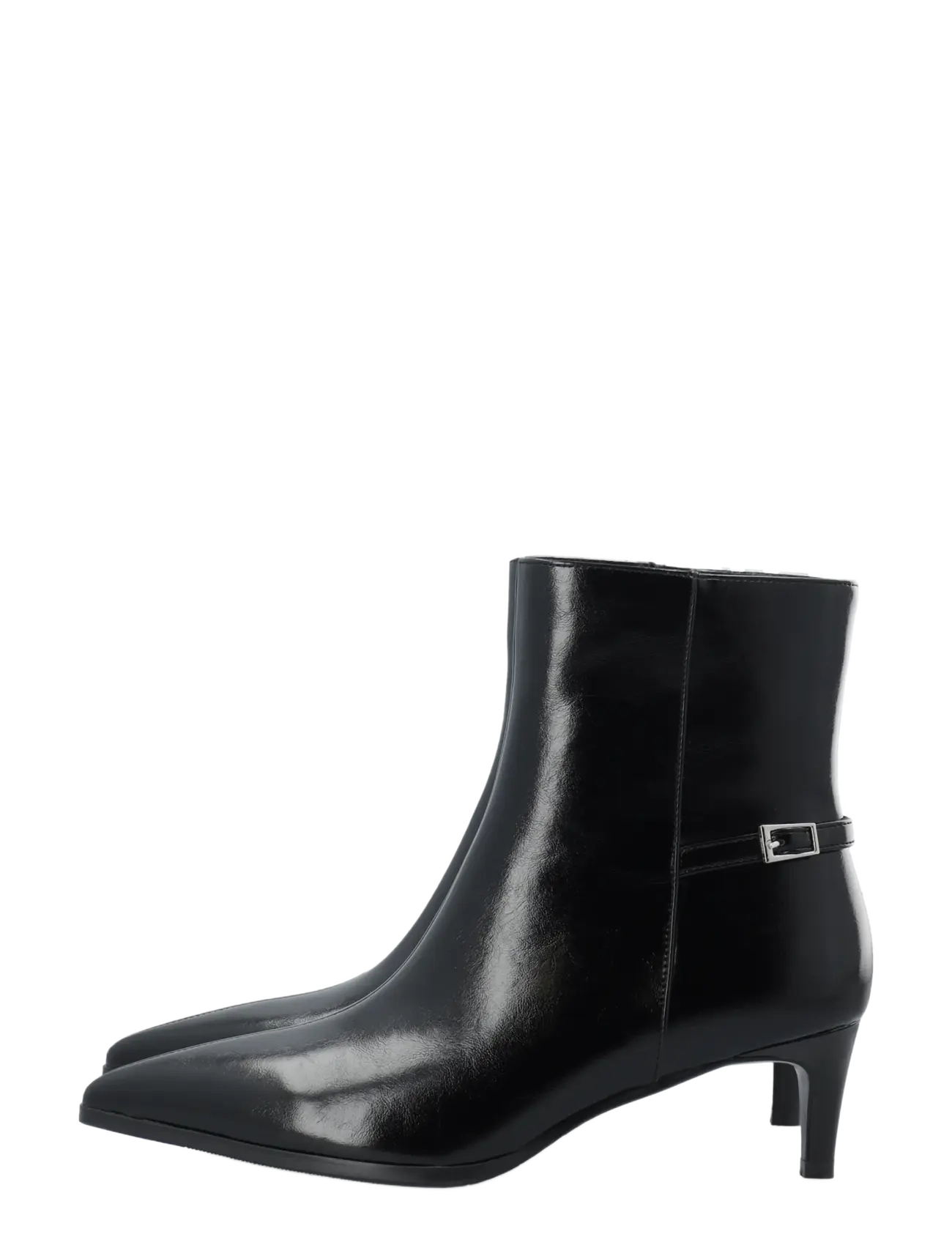 Bianco - BIAABBIE Buckle Zip Boot Faux Leather - heeled ankle boots - black pratia - 5