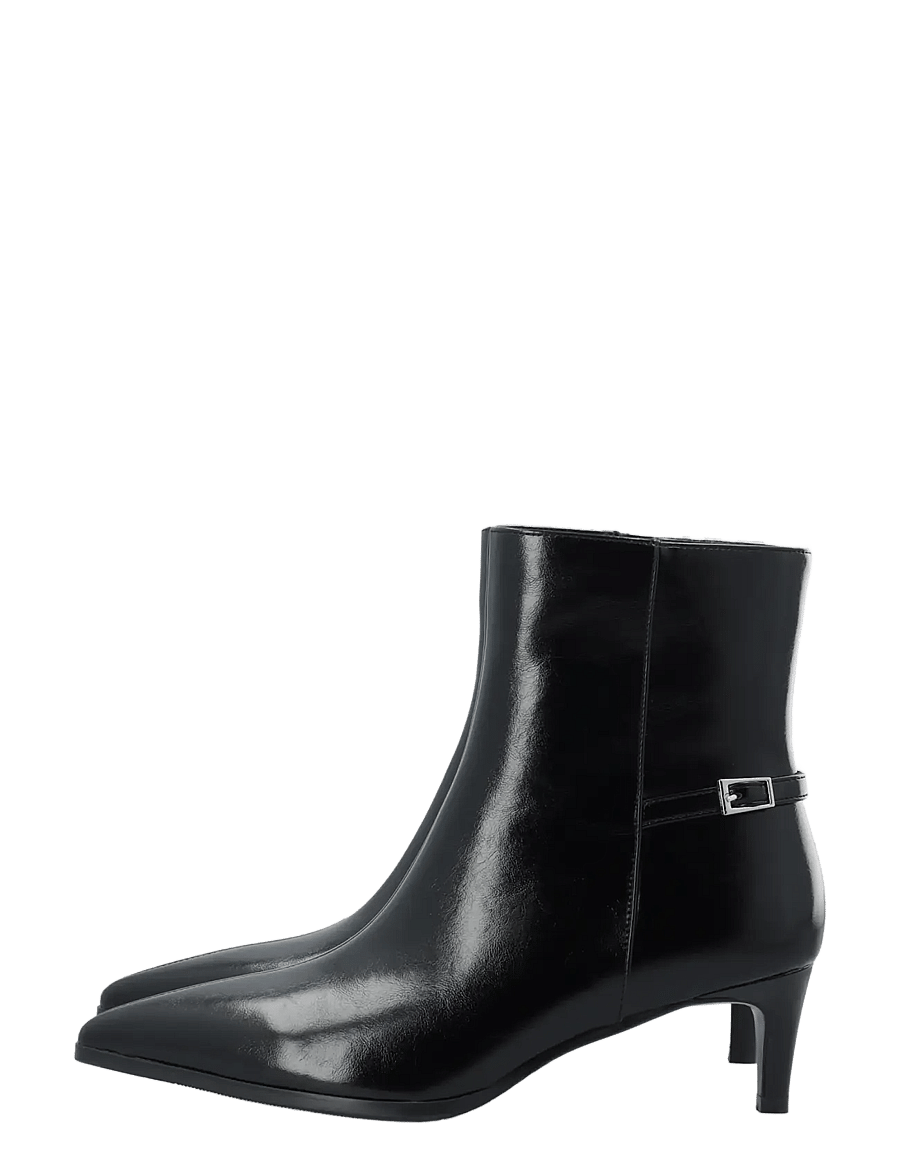Bianco - BIAABBIE Buckle Zip Boot Faux Leather - heeled ankle boots - black pratia - 5