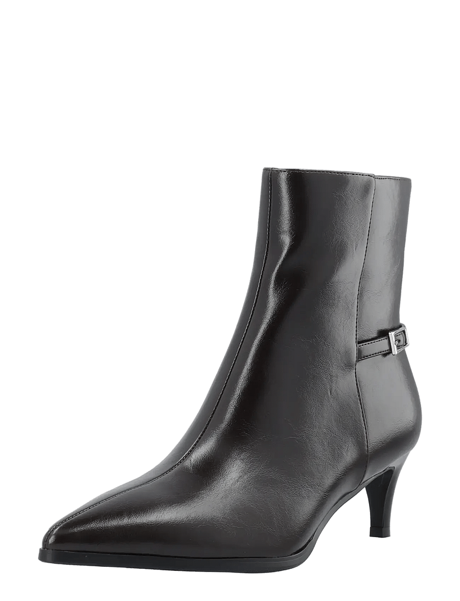Bianco - BIAABBIE Buckle Zip Boot Faux Leather - stiefeletten mit absatz - brown pratia - 0