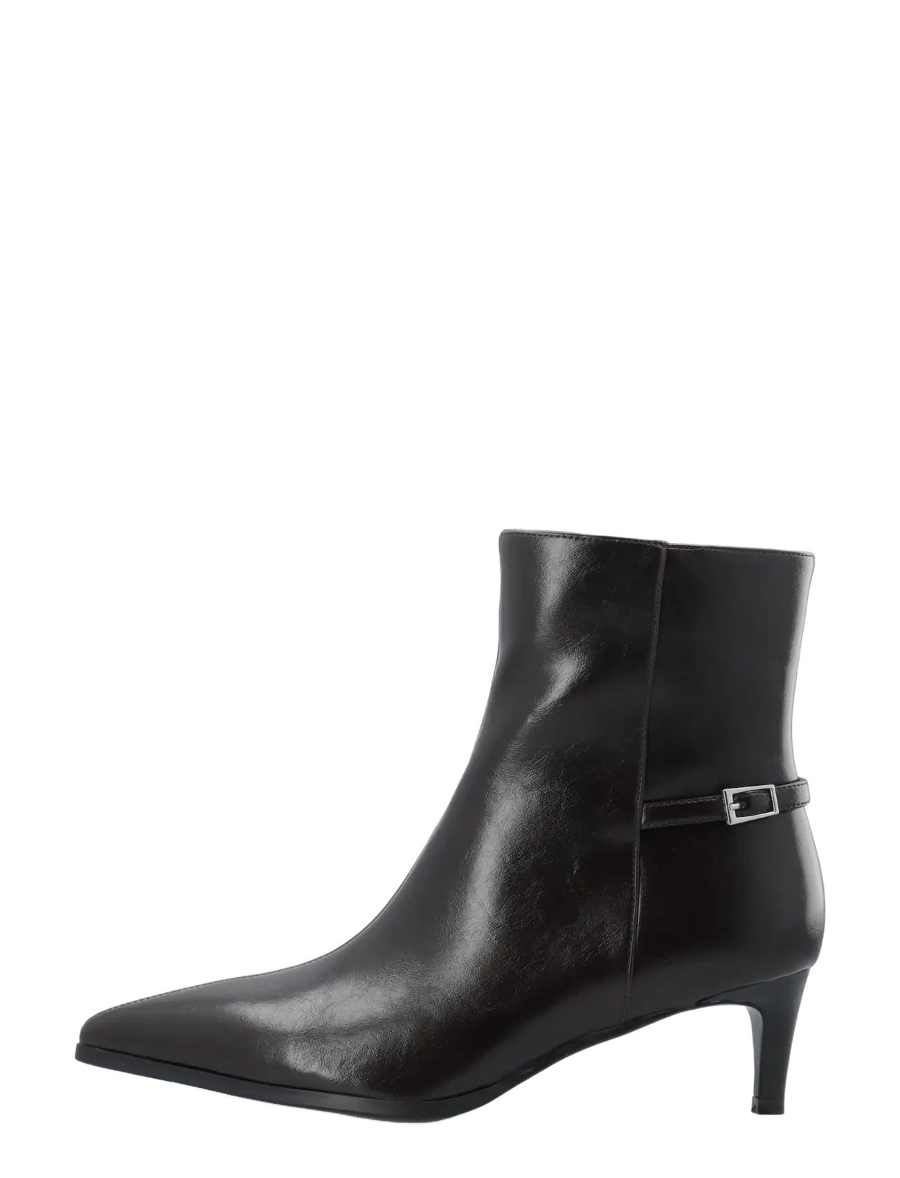 Bianco - BIAABBIE Buckle Zip Boot Faux Leather - stiefeletten mit absatz - brown pratia - 1