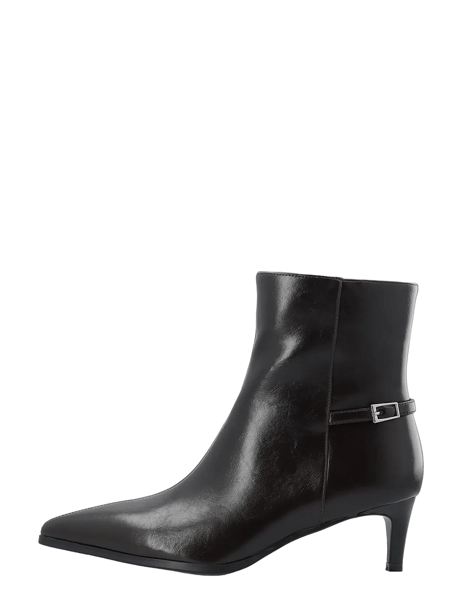 Bianco - BIAABBIE Buckle Zip Boot Faux Leather - stiefeletten mit absatz - brown pratia - 1