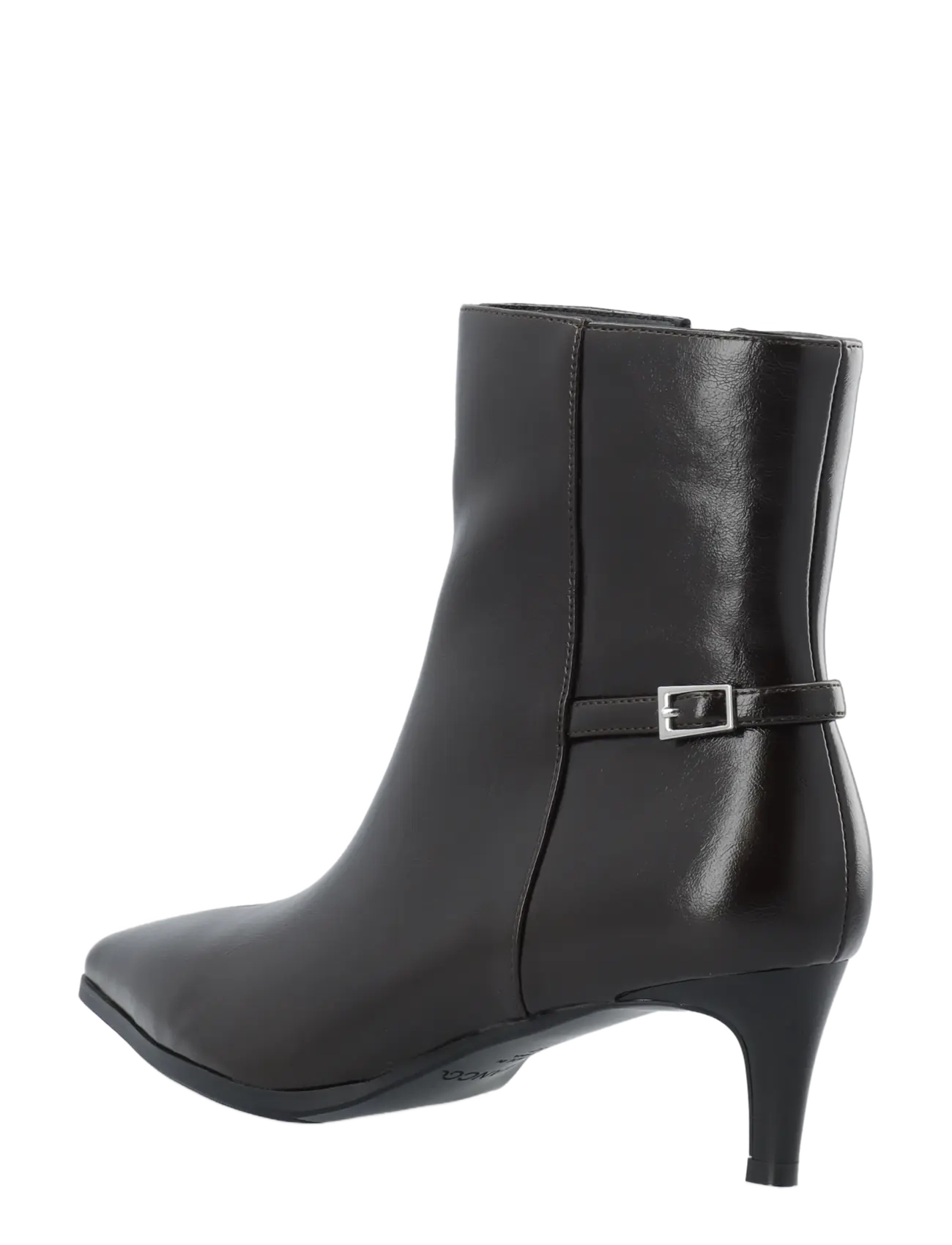 Bianco - BIAABBIE Buckle Zip Boot Faux Leather - stiefeletten mit absatz - brown pratia - 2