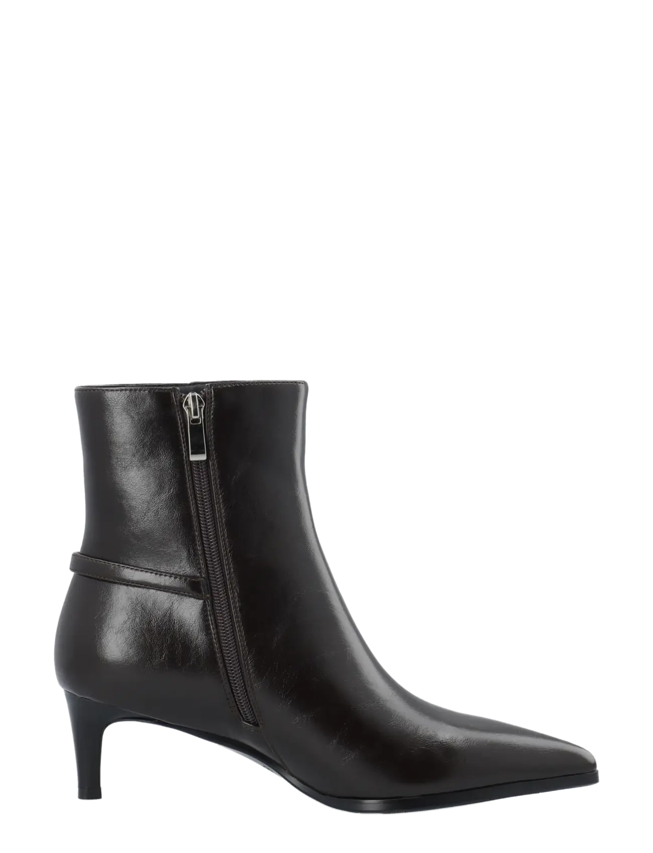 Bianco - BIAABBIE Buckle Zip Boot Faux Leather - stiefeletten mit absatz - brown pratia - 3