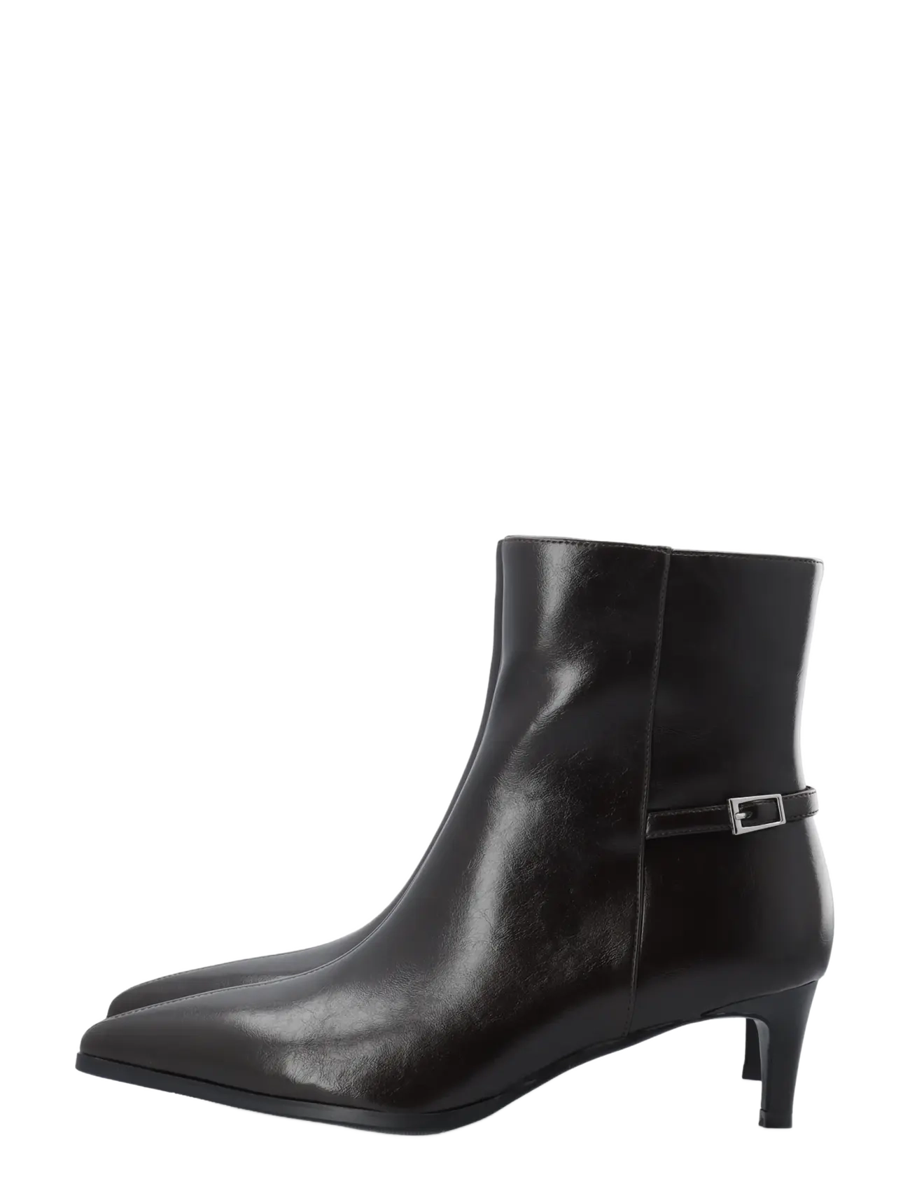 Bianco - BIAABBIE Buckle Zip Boot Faux Leather - stiefeletten mit absatz - brown pratia - 5