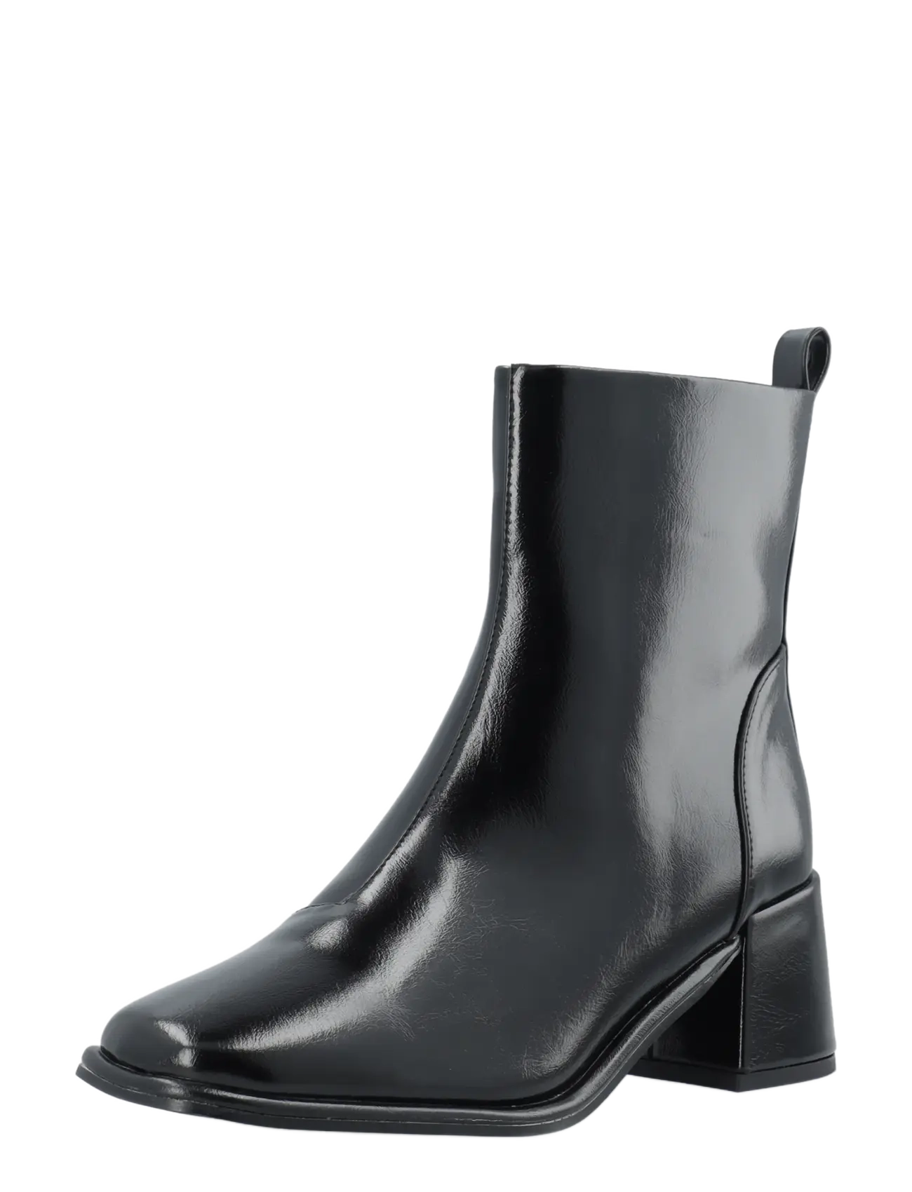Bianco Biajolanda Ankle Zip Boot Faux Leather, 37, Boots, Schwarz - Boots With Heel, Frauen