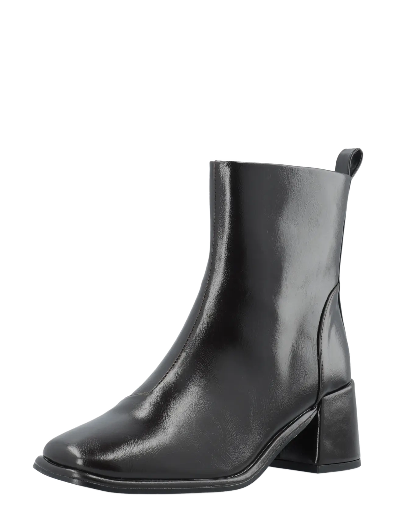 Bianco Biajolanda Ankle Zip Boot Faux Leather, 40, Boots, Braun - Boots With Heel, Frauen