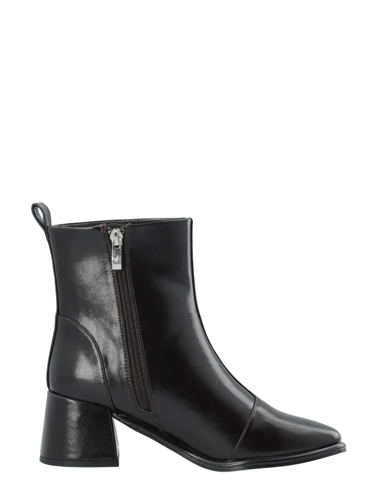 Bianco - BIAJOLANDA Ankle Zip Boot Faux Leather - kontsaga poolsaapad - brown pratia - 3
