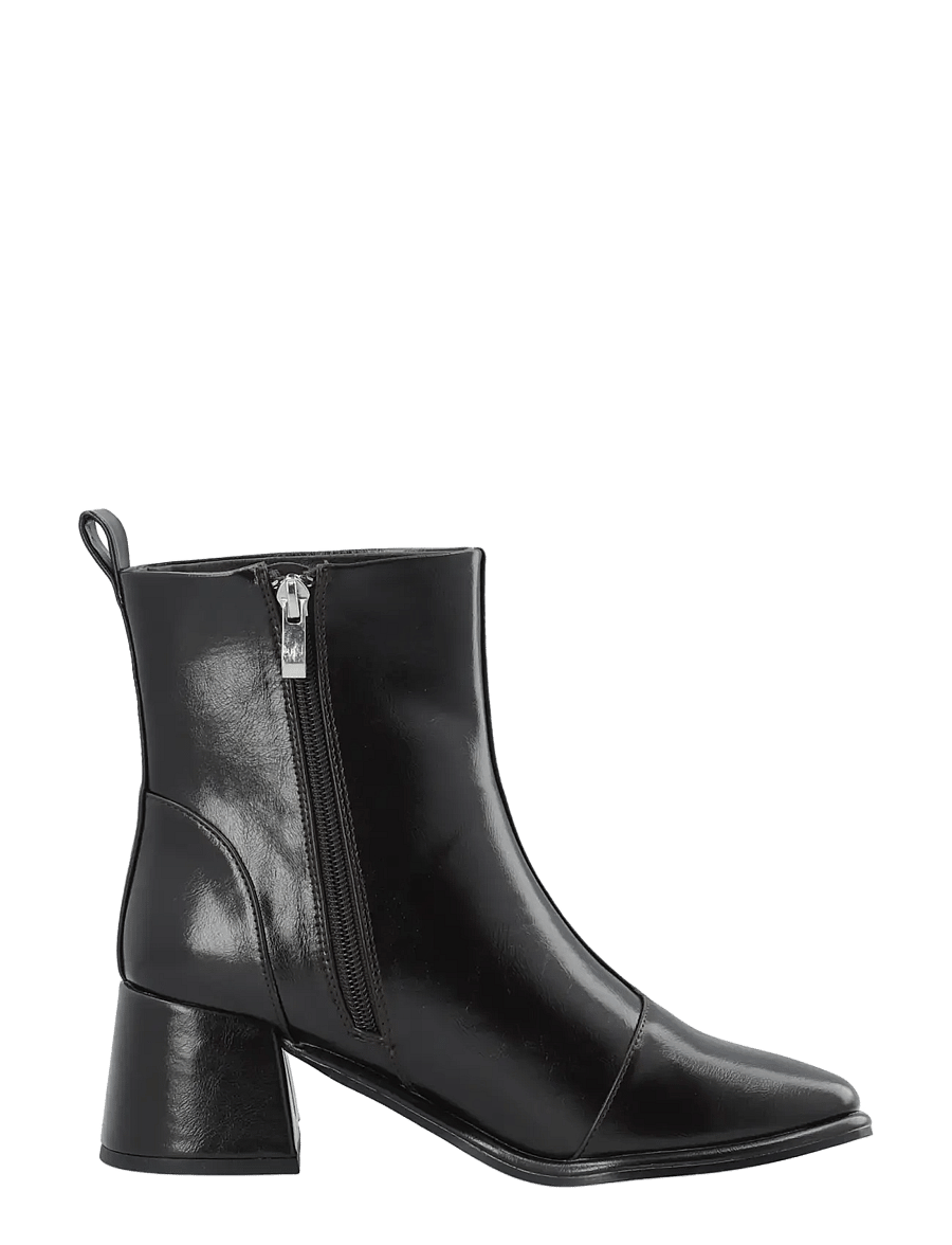 Bianco - BIAJOLANDA Ankle Zip Boot Faux Leather - kontsaga poolsaapad - brown pratia - 3