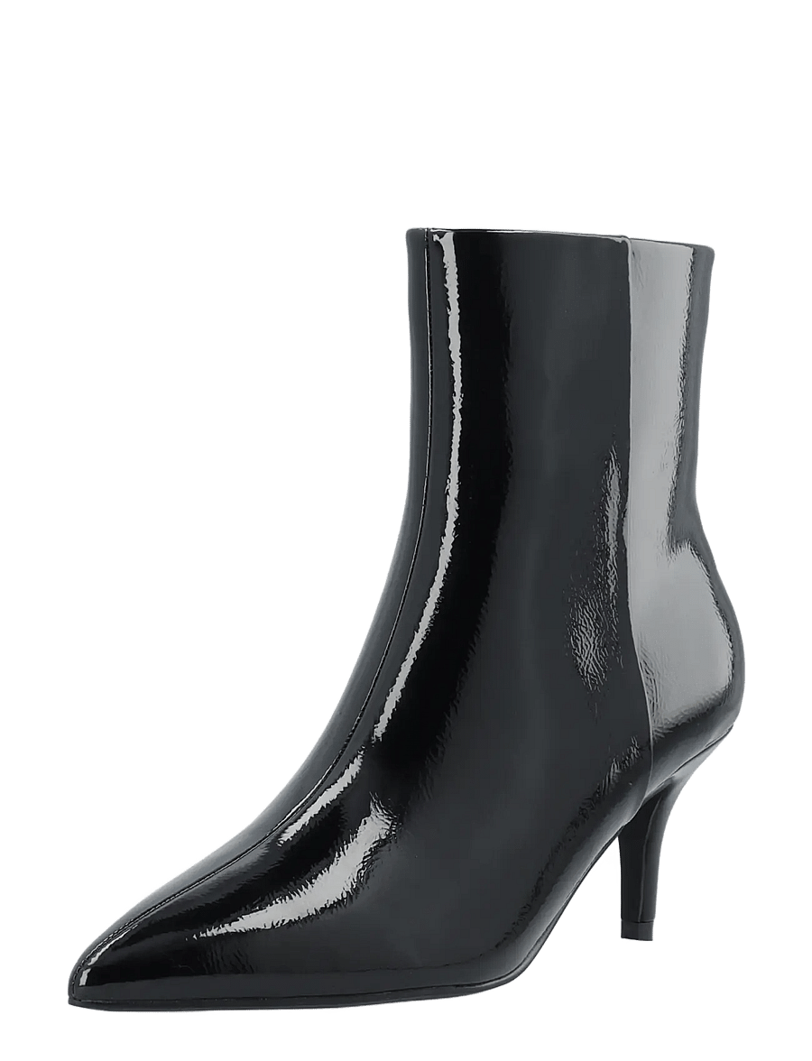 Bianco - BIATYRA Ankel Zip Boot Faux Leather - kontsaga poolsaapad - black patent - 0
