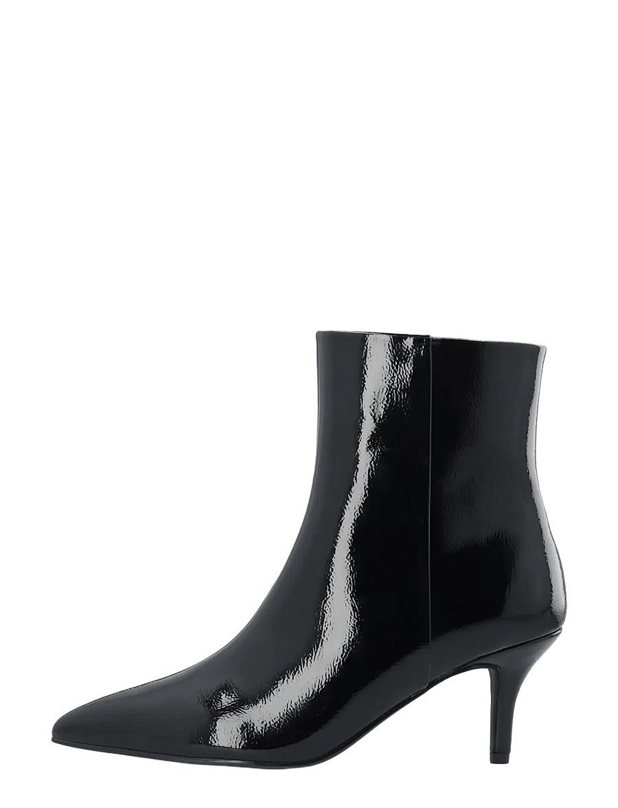 Bianco - BIATYRA Ankel Zip Boot Faux Leather - kontsaga poolsaapad - black patent - 1