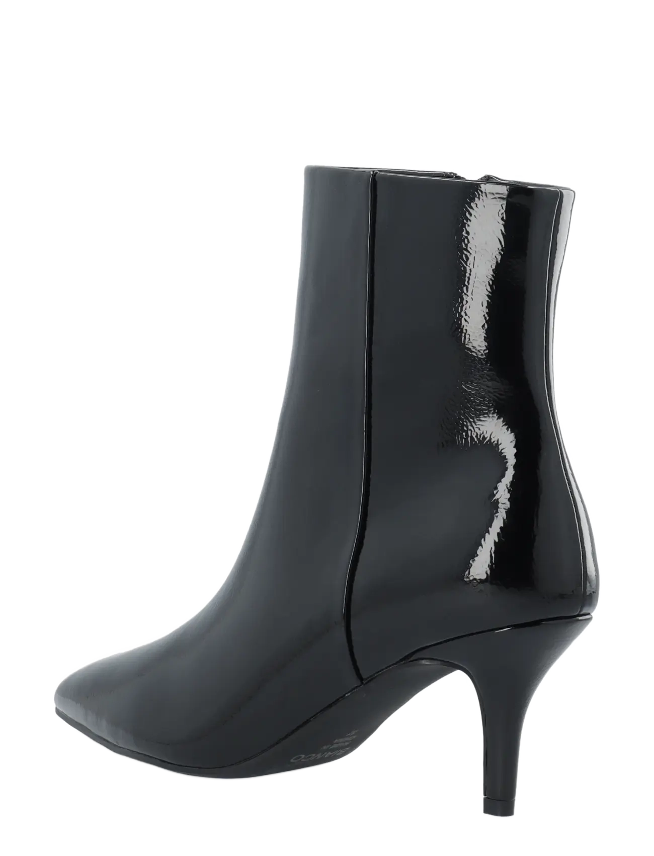 Bianco - BIATYRA Ankel Zip Boot Faux Leather - kontsaga poolsaapad - black patent - 2