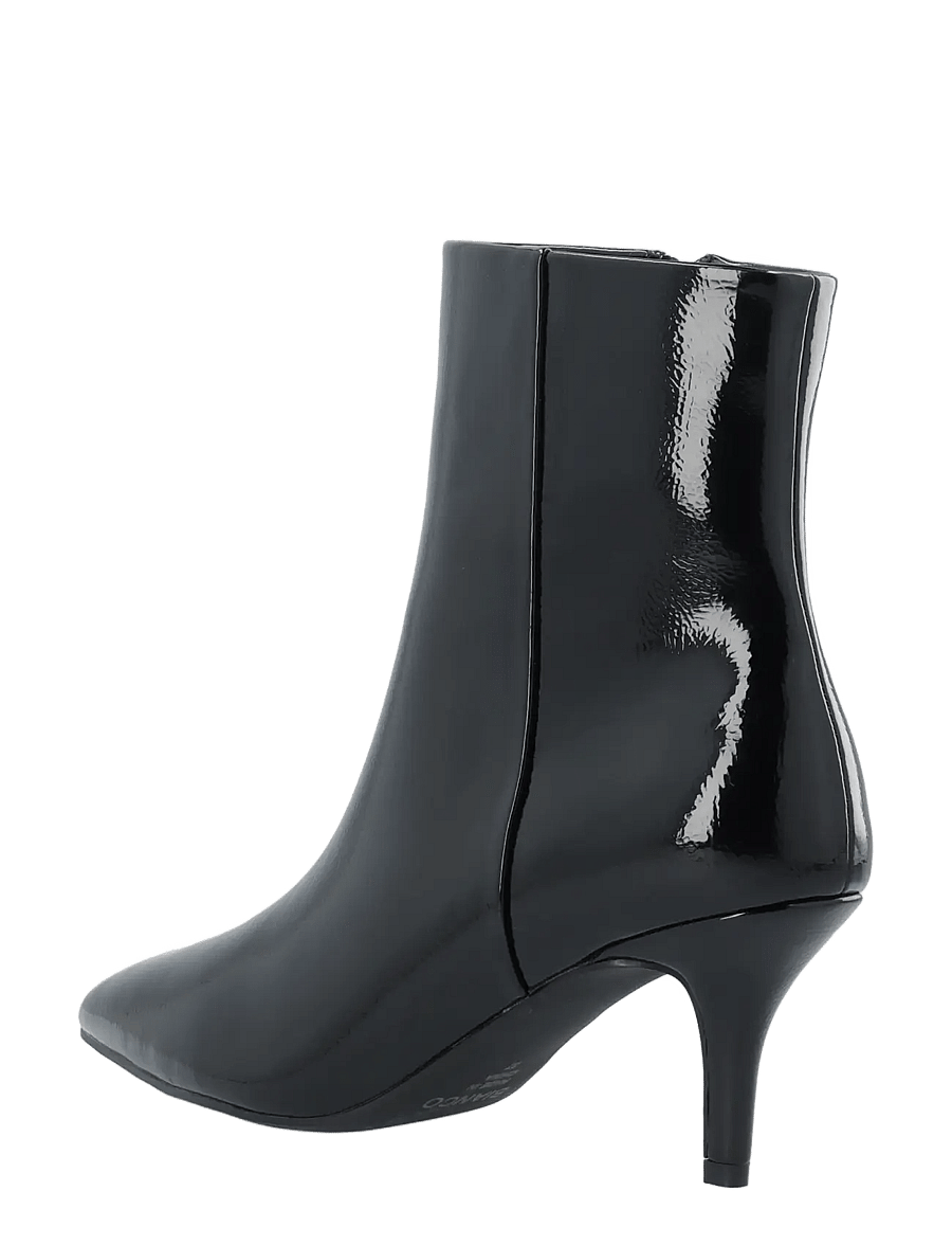 Bianco - BIATYRA Ankel Zip Boot Faux Leather - kontsaga poolsaapad - black patent - 2
