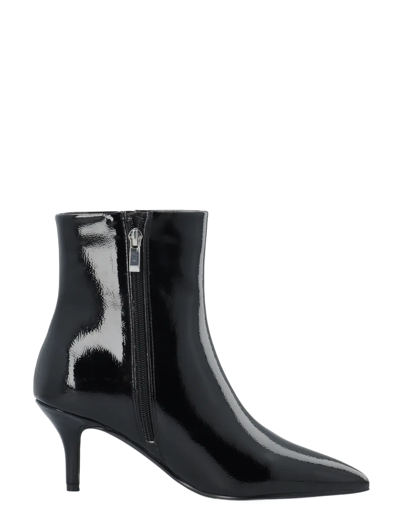 Bianco - BIATYRA Ankel Zip Boot Faux Leather - kontsaga poolsaapad - black patent - 3