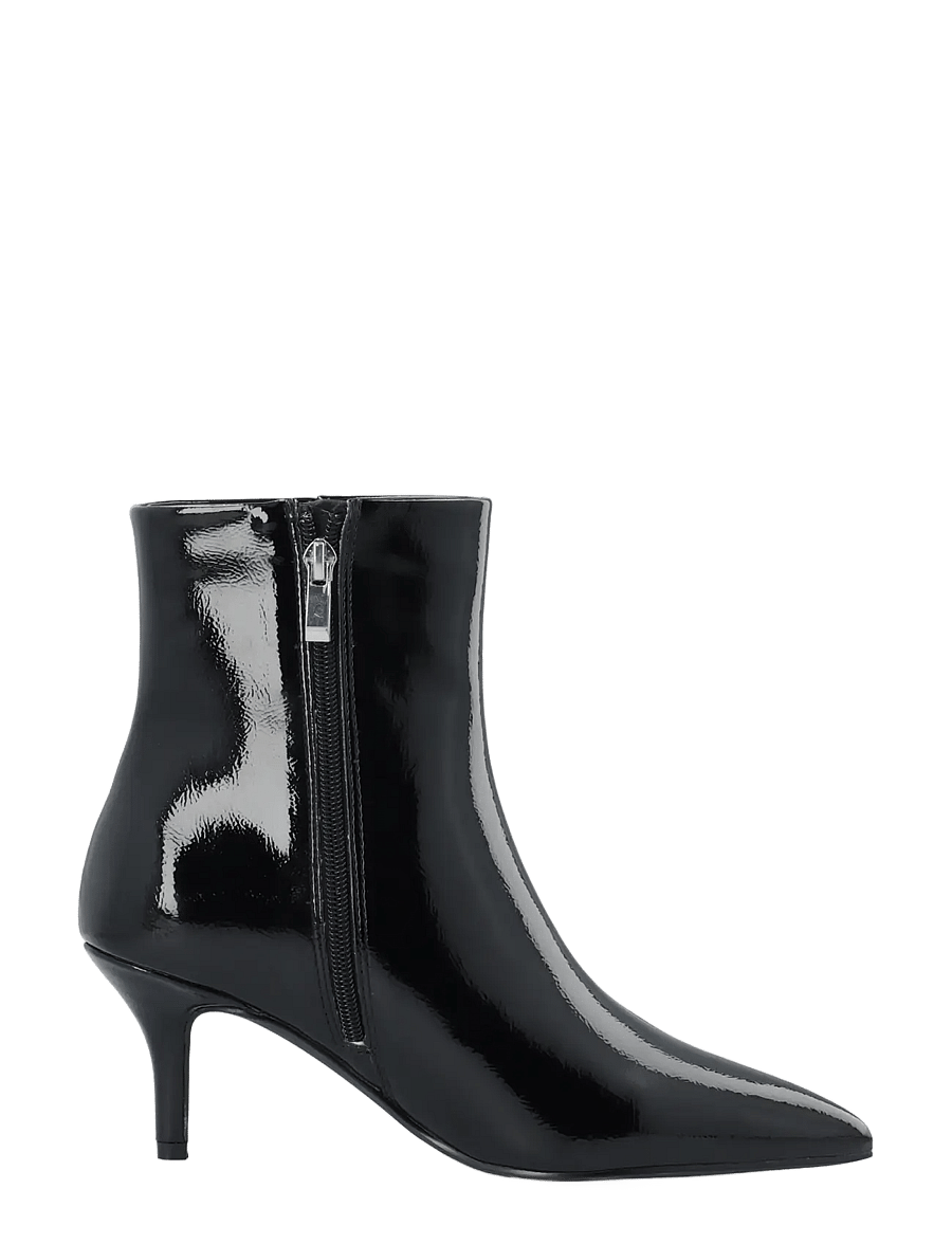 Bianco - BIATYRA Ankel Zip Boot Faux Leather - kontsaga poolsaapad - black patent - 3