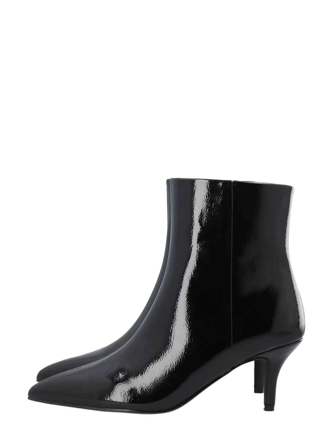 Bianco - BIATYRA Ankel Zip Boot Faux Leather - kontsaga poolsaapad - black patent - 5