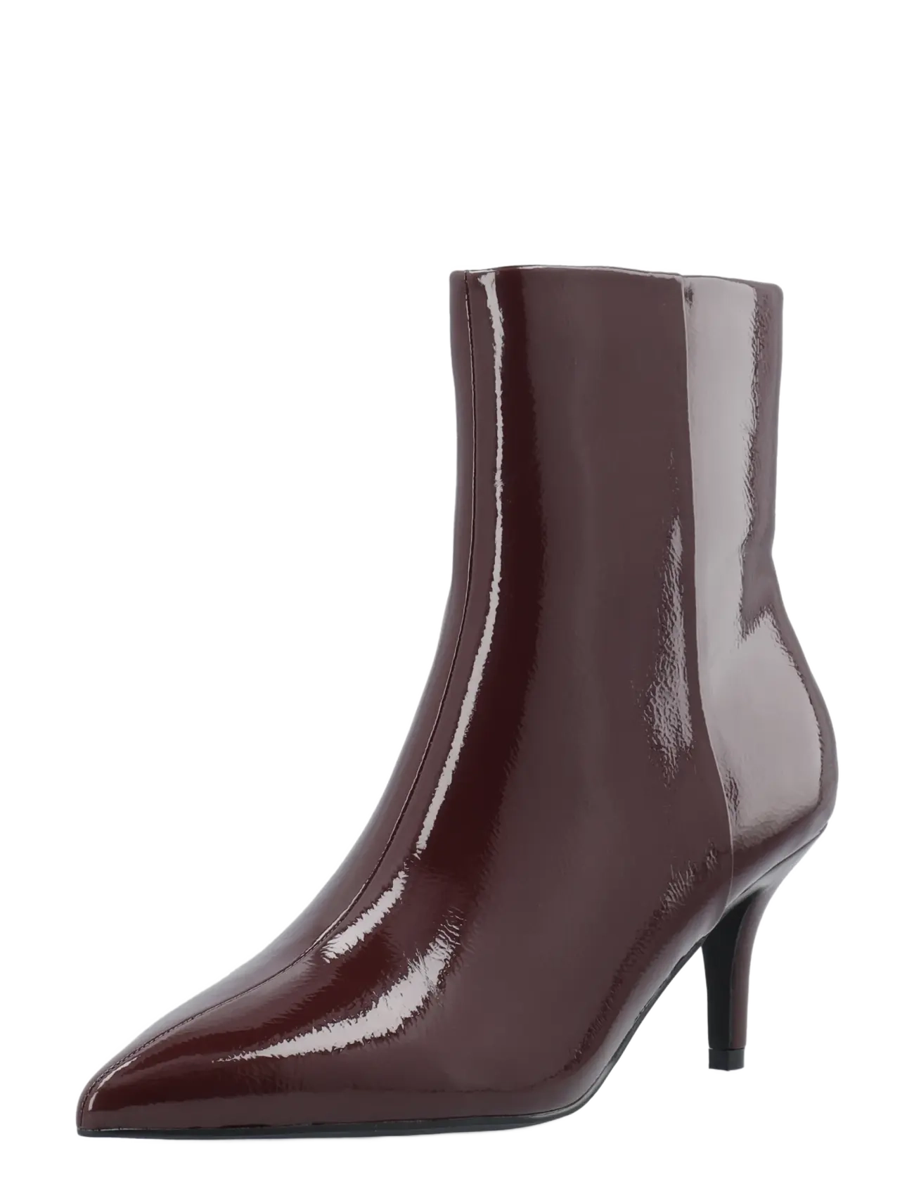Bianco BIATYRA Ankel Zip Boot Faux Leather - Everyday Style - BURGUNDY PATENT / burgundy
