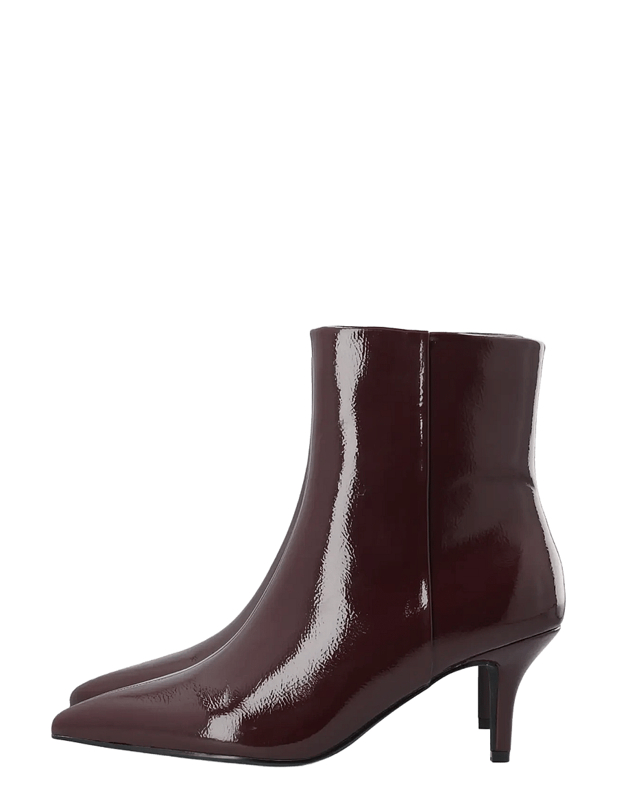 Bianco - BIATYRA Ankel Zip Boot Faux Leather - heeled ankle boots - burgundy patent - 5