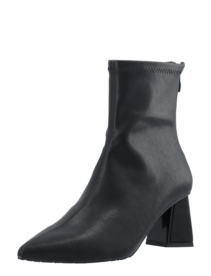 Bianco - BIAMARALYN Back Zip Boot Faux Leather - heeled ankle boots - black - 0