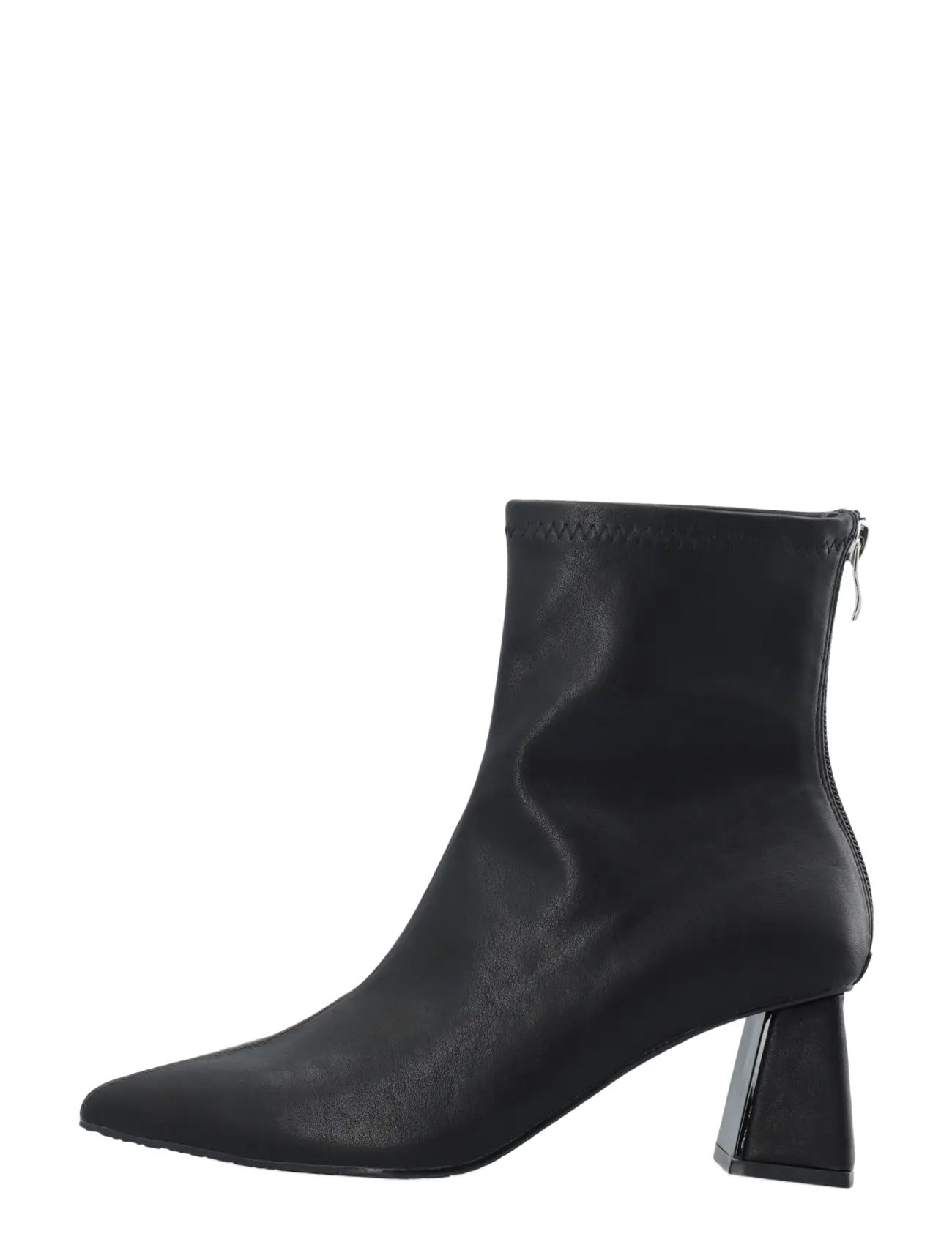 Bianco - BIAMARALYN Back Zip Boot Faux Leather - heeled ankle boots - black - 1