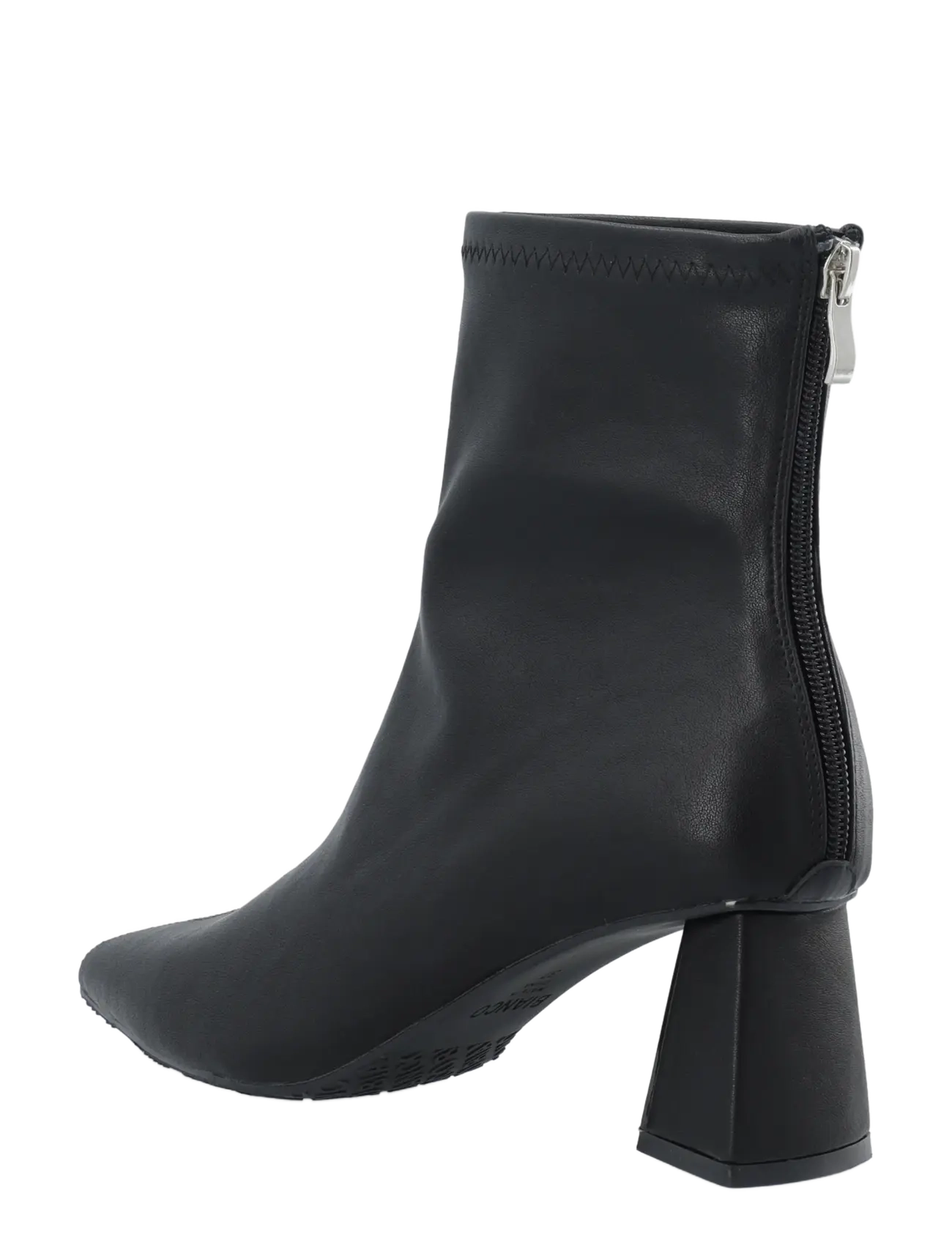 Bianco - BIAMARALYN Back Zip Boot Faux Leather - heeled ankle boots - black - 2
