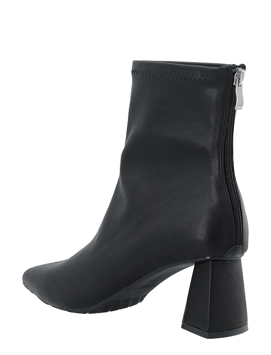 Bianco - BIAMARALYN Back Zip Boot Faux Leather - heeled ankle boots - black - 2