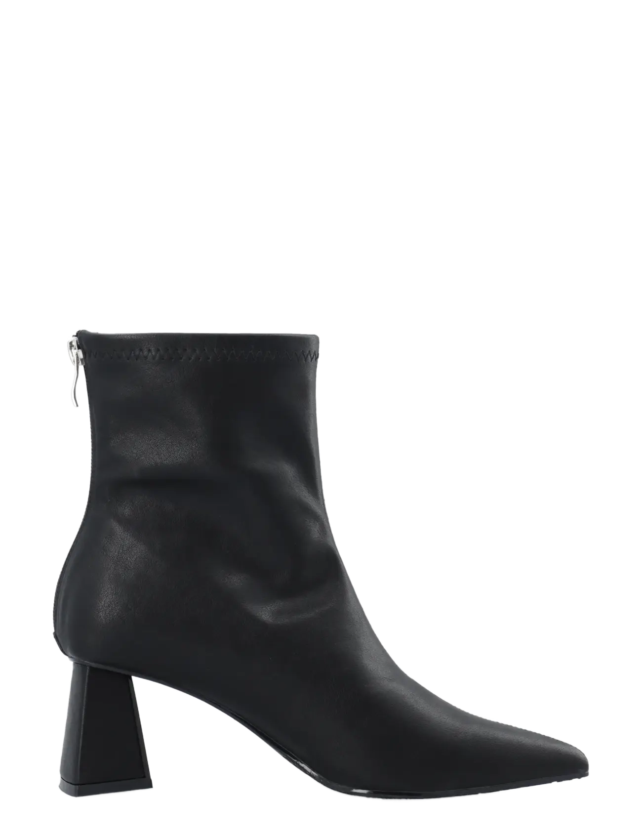 Bianco - BIAMARALYN Back Zip Boot Faux Leather - heeled ankle boots - black - 3