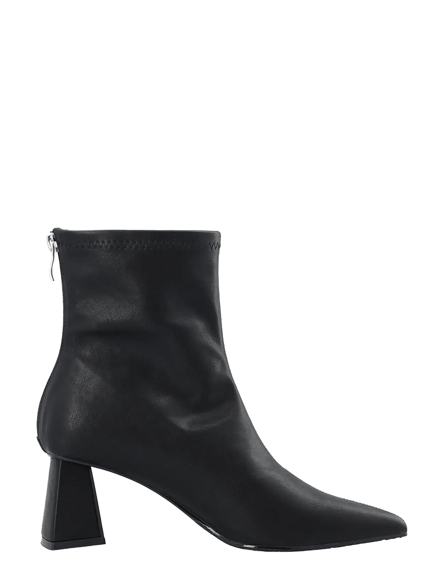 Bianco - BIAMARALYN Back Zip Boot Faux Leather - heeled ankle boots - black - 3