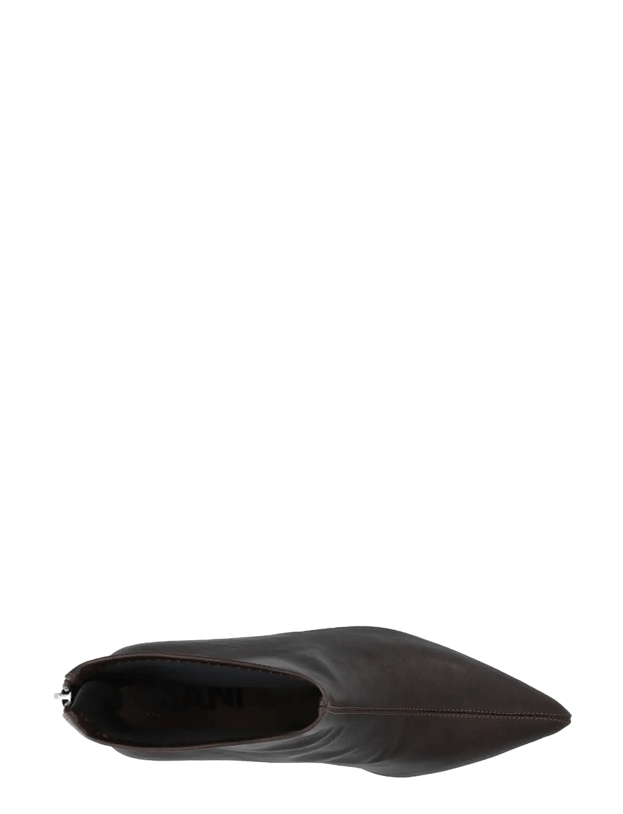 Bianco - BIAMARALYN Back Zip Boot Faux Leather - stiefeletten mit absatz - brown - 4
